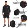 LAZAWG Sauna Suit for Men Long Sleeve Sweat Shirt Zipper Sauna Jacket Top for Gym Workout Exercise view 4