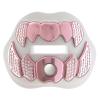 LeCool Football Mouth Guard with Connected Strap- 3D Beast Chrome Adult and Youth Mouth Guard-Mouth Piece for Sports for Maximum Air Flow and Teeth Protection (White-Pink, with Diamonds) view 1