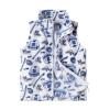 Mud Kingdom Big Boys Fleece Vest Jacket Size 12 Outerwear White Hockey Patterns Full Zipper Casual Lightweight view 1