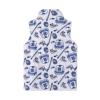 Mud Kingdom Big Boys Fleece Vest Jacket Size 12 Outerwear White Hockey Patterns Full Zipper Casual Lightweight view 2