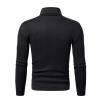 Short Sleeve Mens Shirts Casual Stylish Slim Fit Long Sleeve Basic Knitted Warm Sweater Soft Comfy Turtleneck Pullover Sweater Mens Graphic t-Shirts Black M view 3