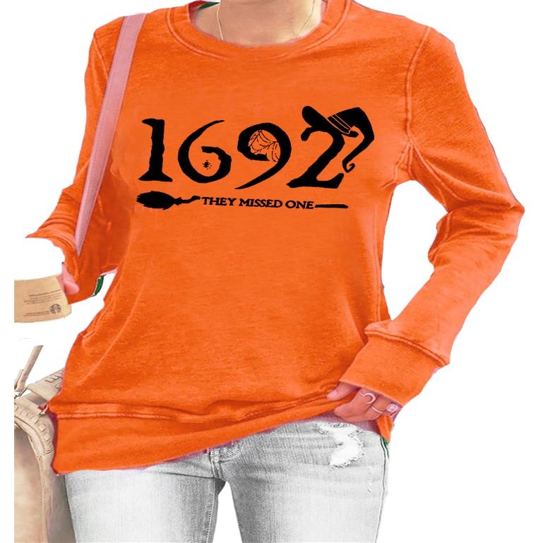 1692 They Missed One Orange Sweater, 1962 Salem Massachusetts Sweatshirt - Halloween Sweaters