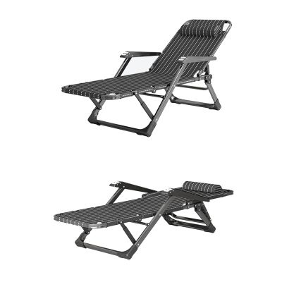 Folding Bed Cot with Massage Armrests, Outdoor Lounge Chair, Five-Position Backrest Adjustment,10-Position Adjustable Front Legs, Semi-Reclining/Flat Folding Chair for Adults Home Office Nap Vocation