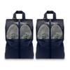 HANOZI Shoe Bags For Travel, Used As For Storage or Shoe Travel Bag, Space Saving When Travelling With This Travel Shoe Bags For Packing, Featuring Waterproof Nylon Sneaker Bag. (Navy, 2 Pack, Medium) view 1