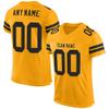 Custom Men Women Youth Blank Football Jersey, Gold and Black, Athletic Sports Shirt Personalized Stitched Printed Name Number view 1