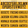 Custom Men Women Youth Blank Football Jersey, Gold and Black, Athletic Sports Shirt Personalized Stitched Printed Name Number view 2