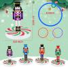 Vicenpal Christmas Ring Toss Game Set, Christmas Party Games for Adults, Family, Xmas Wooden Ring Toss with 4 Rings Candy Cane Snowman Santa Claus Nutcracker Fun Games Gifts(Stylish Style) view 2