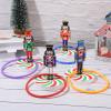 Vicenpal Christmas Ring Toss Game Set, Christmas Party Games for Adults, Family, Xmas Wooden Ring Toss with 4 Rings Candy Cane Snowman Santa Claus Nutcracker Fun Games Gifts(Stylish Style) view 3