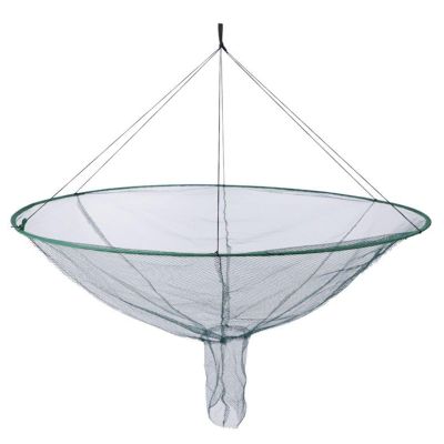 Altsuceser Foldable Fishing Net, Portable Prawn Baits Crab Shrimp Net Drop Landing Fishing Pier Harbors Pond Collapsible Net Easy Use Fish Trap A 100cm