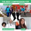 4 Pairs Plus Size Compression Socks for Women 20-30 mmHg, Wide Calf Stockings Best Support for Circulation, Running view 3