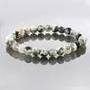 Kashish Gems & Jewels 6mm Smooth Round Jasper Natural Gemstone Beaded Unisex Gift Stretch Bracelet (18cm) view 3