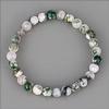 Kashish Gems & Jewels 6mm Smooth Round Jasper Natural Gemstone Beaded Unisex Gift Stretch Bracelet (18cm) view 4