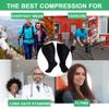 4 Pairs Plus Size Compression Socks for Women 20-30 mmHg, Wide Calf Stockings Best Support for Circulation, Running view 3