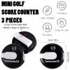 Frienda 3 Pieces Golf Score Counter Mini Golf Stroke Counter with One Touch Reset and Simple Attachment to Scorekeeper Glove in (Black) view 2