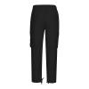 Mens Loose Elastic Waist Cargo Pants Outdoor Hiking Workwear Pull-On Pants Multiple Pockets Straight Leg Trousers Black view 3