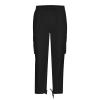 Mens Loose Elastic Waist Cargo Pants Outdoor Hiking Workwear Pull-On Pants Multiple Pockets Straight Leg Trousers Black view 4