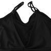 HROYL women's Classic V-neck Camisole Leotard With Adjustable Straps,3S-C11-Black,size XS view 4