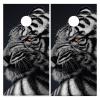 Styubn Cornhole Board Wraps White Black Tiger Cornhole Skins for Boards,Skin Decal Vinyl Wrap for Cornhole Game Board Bag Toss (2xpcs.) view 1