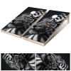 Styubn Cornhole Board Wraps White Black Tiger Cornhole Skins for Boards,Skin Decal Vinyl Wrap for Cornhole Game Board Bag Toss (2xpcs.) view 3