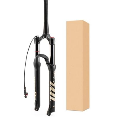 ZECHAO Mountain Bike Front Fork,120mm Travel Aluminum Alloy 26/27.5/29" Shock Absorber Spring Front Fork Air Bike Suspension Fork Outdoor (Color : Tapered Remote Lock, Size : 29inch)