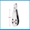 UNKOMN Marine Hardware 2PCS SS316 Pulley Blocks Rope Runner Kayaks Boat Accessories Canoe Anchor Trolley Kit for 2mm to 8mm Rope view 2