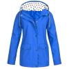 Waterproof Windbreaker for Women Waterproof Breathable Hooded Rain Jacket Girls Rain Coat Shell for Hiking Travel Lightweight Wind Breaker/Rain Impermable Femme Blue view 1