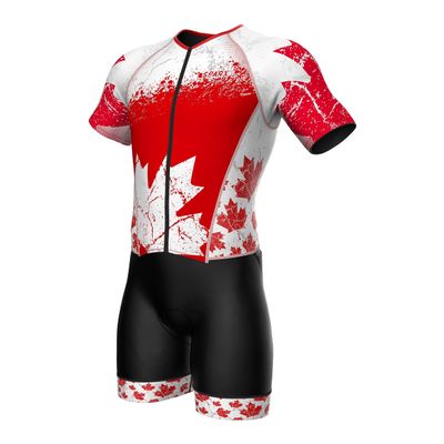 Sparx Mens Elite Aerosuit Triathlon Suit Mens Short Sleeve Tri Suit Skinsuit (Canada, Small)