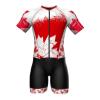 Sparx Mens Elite Aerosuit Triathlon Suit Mens Short Sleeve Tri Suit Skinsuit (Canada, Small) view 2