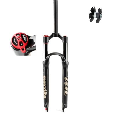 ZECHAO Bike Shock Absorber Forks,26/27.5/29Inch Ultralight Aluminum Alloy Rebound Adjustment 120mm Travel Air Mountain Bike Suspension Fork Outdoor (Color : Straight Manual Lock, Size : 26inch)