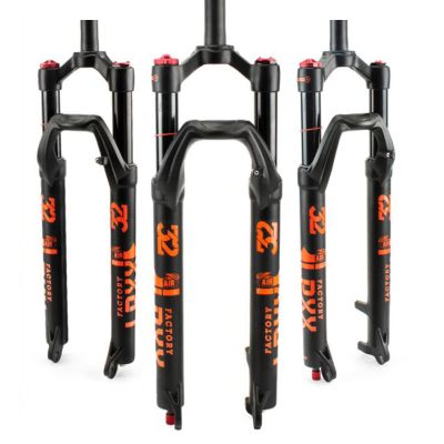 ZECHAO 27.5/29in Mountain Bike Suspension Fork,9mm Quick Release Ultralight Aluminum Alloy 100mm Travel with Rebound Adjustment Outdoor (Color : Black Orange, Size : 29inch)