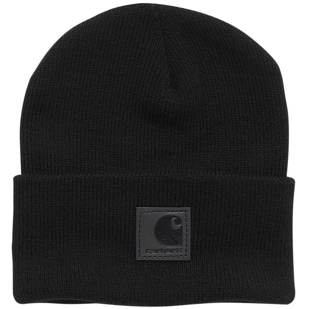Carhartt Unisex Kids Knit Beanie Cuff Hat, Black, 2 Years-5 Years