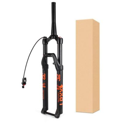 ZECHAO 1-1/2" Mountain Bike Front Fork,140mm Travel 27.5/29in Bike Suspension Fork Ultralight Aluminum Alloy 15 * 100mm Rebound Adjustment Outdoor (Color : Balck Remote Lock, Size : 29inch)