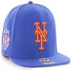 '47 MLB Sure Shot Captain Hat Adjustable Structured 6-Panel Snapback Hat Cap, Adult One Size Fits All (One Size, New York Mets) view 1
