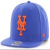 '47 MLB Sure Shot Captain Hat Adjustable Structured 6-Panel Snapback Hat Cap, Adult One Size Fits All (One Size, New York Mets) view 2