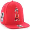 '47 MLB Sure Shot Captain Hat Adjustable Structured 6-Panel Snapback Hat Cap, Adult One Size Fits All (One Size, Los Angeles Angels) view 1