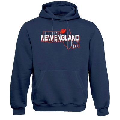 Xtreme Apparrel New England Football Field Fans Sweatshirt Hoodie (Navy Hoodie, M)