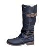 Ladmiple Womens Cowboy Boots Wide Calf Tall Cowboy Boots for Women, Fashion Western Pointed Toe Chunky Heel Pull-On Knee High Cowgirl Boots Black view 1