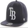 '47 MLB Sure Shot Captain Hat Adjustable Structured 6-Panel Snapback Hat Cap, Adult One Size Fits All (One Size, Tampa Bay Rays) view 2