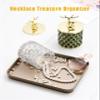 Glass Jewelry Organizer,Clear Crystal Jewelry Trinket Box Earrings Rings Treasure Storage Keepsake Box,Small Jewelry Organizer Box Deer Antler Shape Christmas Xmas Gift For Women Girls (Green) view 4