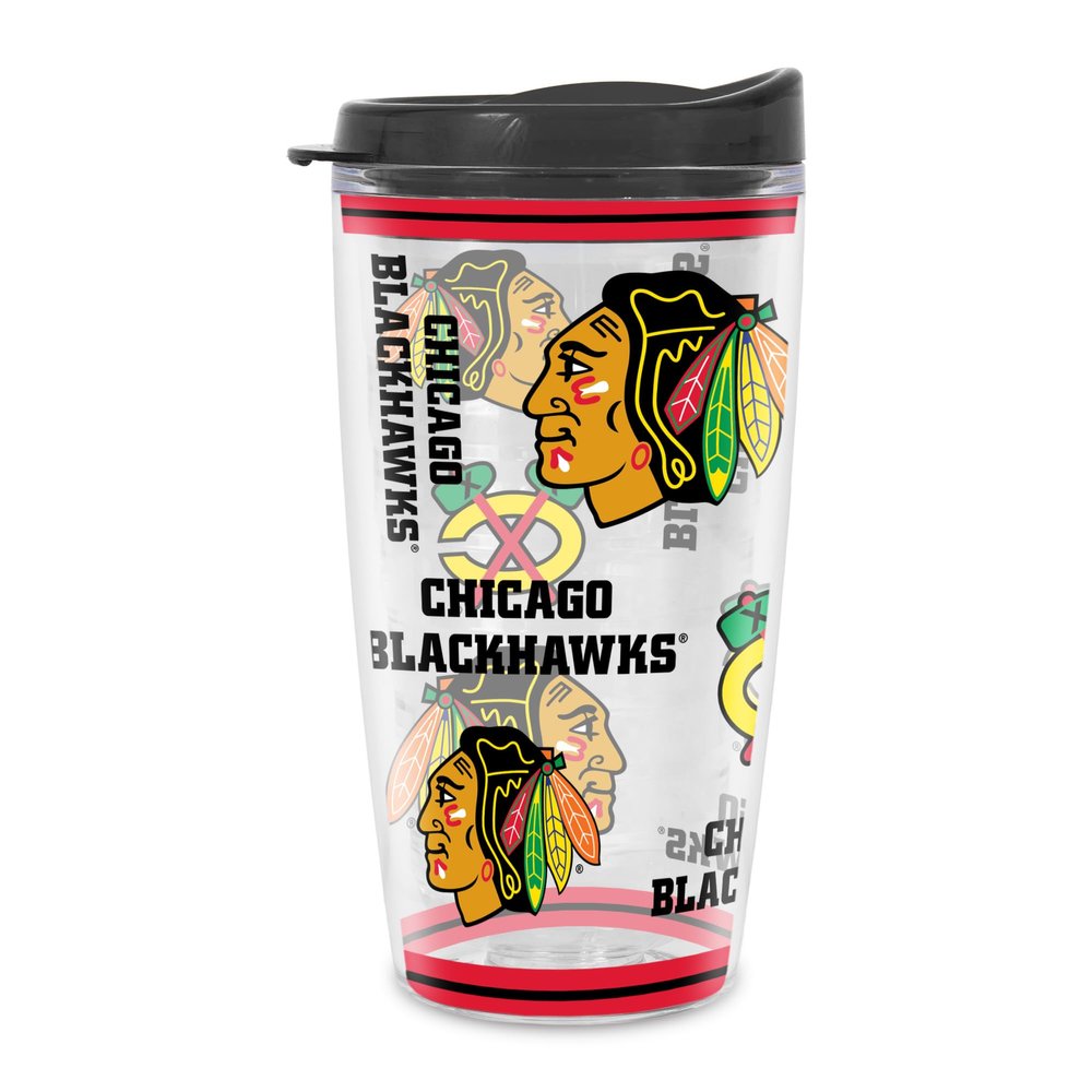Rico Industries NHL Hockey Chicago Blackhawks Mayhem Double Wall 16oz Tritan Tumbler