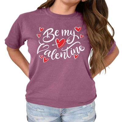 NACRE APPAREL Be My Valentine Shirt Cute Valentine Shirts Couple T-Shirts Valentine's Day Gift #00248_78