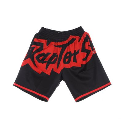 Mitchell & Ness Shorts - Big Face Mesh Toronto Raptors - Black And Red