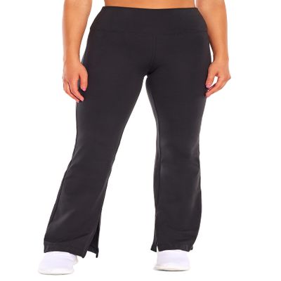 Balance Collection Womens Jia High Rise Side Slit Bootcut Pant, Black