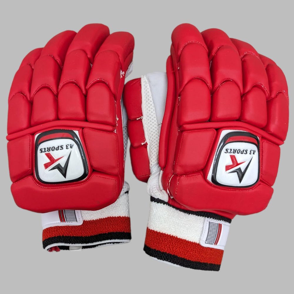 A3 Sports Aerolite Cricket Batting Gloves (White, Men's, Right)
