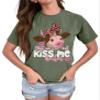Shut Up and Kiss Me Heifer Shirt Valentine's Day Shirts Cute Valentines Day Gift Funny Kissing Cow Shirt #00257_16 view 1