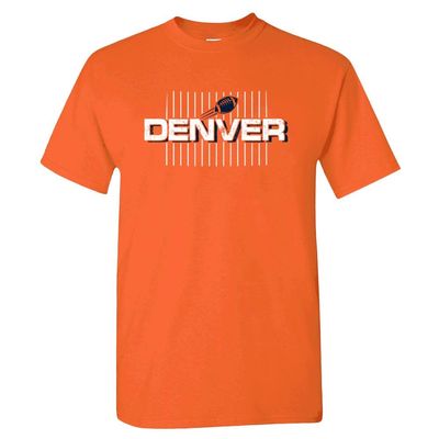 Xtreme Apparrel Denver Football Field Fans Shirt (Orange T-Shirt, 2XL)