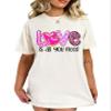 Love is All You Need Shirt Valentine's Day Shirts Cute Valentine Vneck T-Shirt #00254_66 view 1