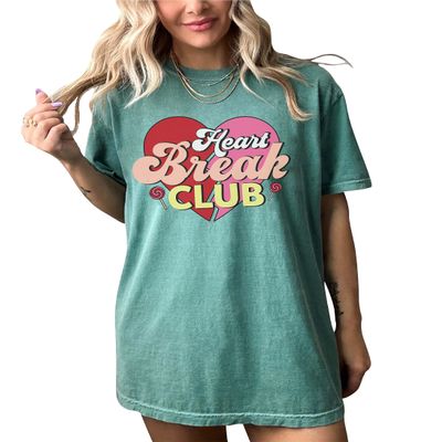 Heart Break Club Shirt Single Awareness Day Funny Valentine's Day T-Shirt Love Heart Shirts #00220_11