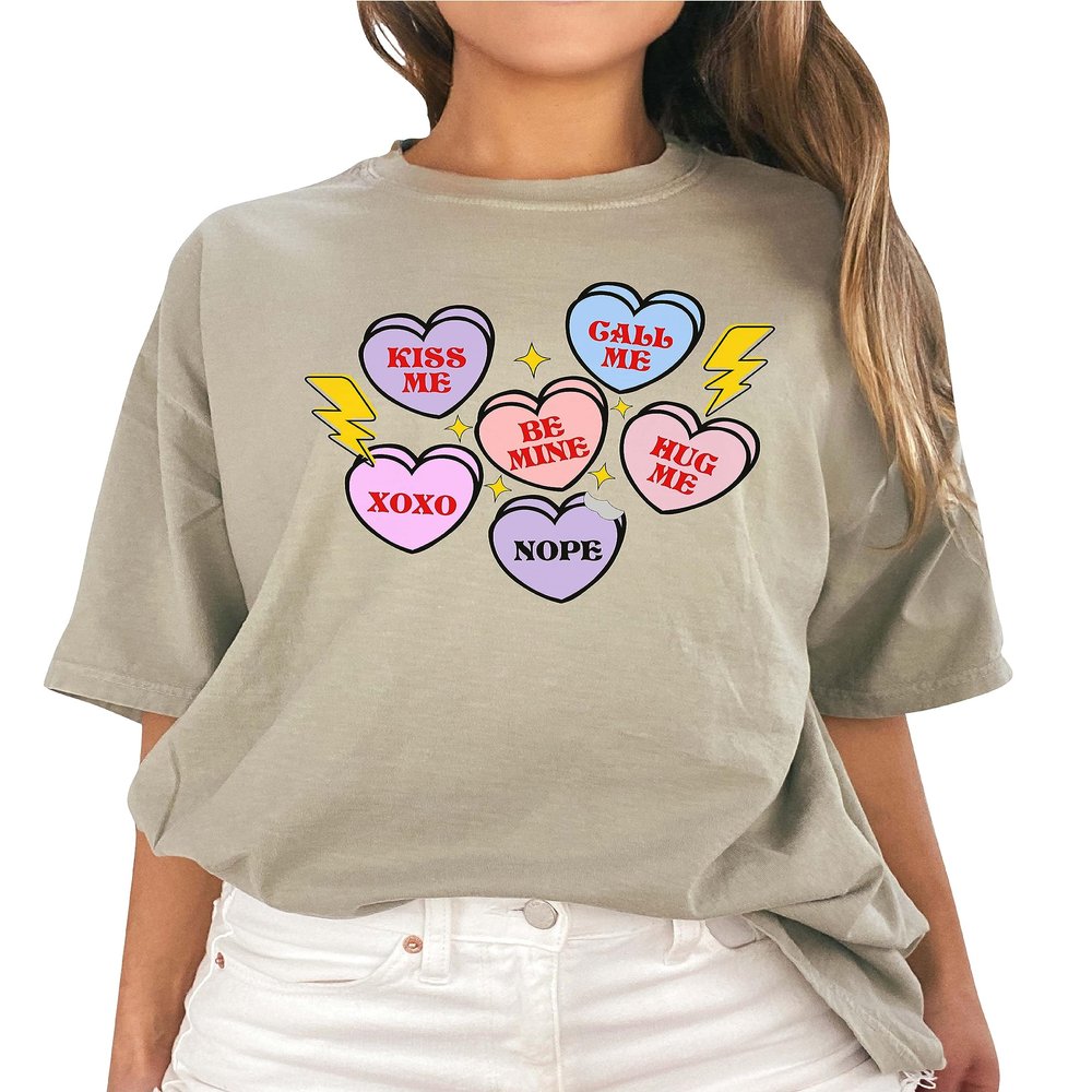 Kiss Me Shirt Call Me Hug Me XOXO Be Mine Love Nope Shirt Valentine's Day Shirt Cute Women Outfits #00261_29