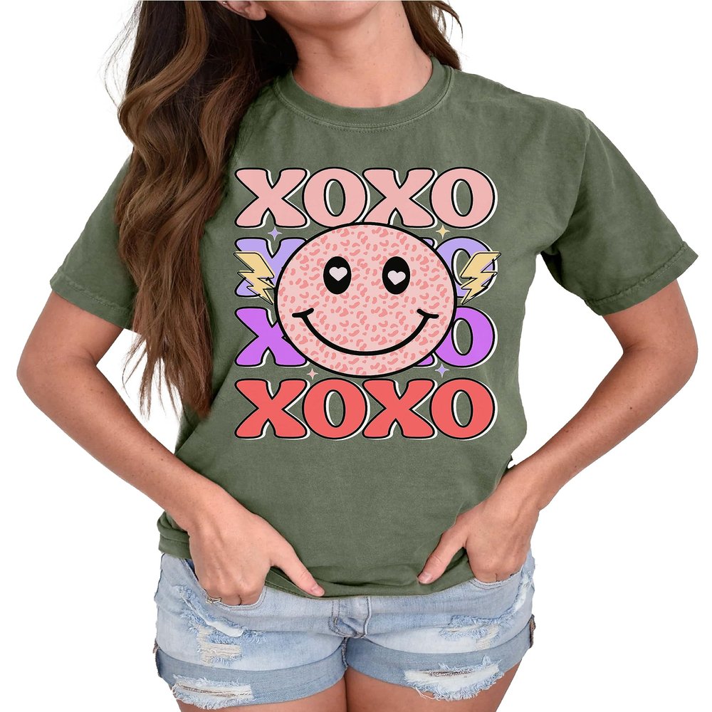 XOXO Shirt Valentne's Day Shirts Couples Shirt Womens Valentine Outfits Shirt #00263_111